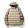 Chaqueta de Plumón Popular para Transmisión en Vivo, Empalmada, Transfronteriza, Cálida, Holgada, Versátil, Casual, Se Puede Abrir Dos Veces