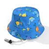 Sombrero de Pescador para Niños, Sombrero de Cubo de Dinosaurio de Dibujos Animados para Niños y Niñas, Sombrero de Sol para Bebé, Sombrero Delgado y Transpirable con Protección Solar para Todas las Estaciones, Venta al por Mayor del Fabricante