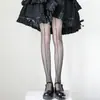 Estilo Nuevo Línea Vertical Trasera Lazo Malla Pequeña Medias Pantimedias Sexy Tentación Tridimensional Medias Pantimedias Transpirables para Mujer