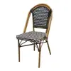 Juego de Mesa y Sillas de Exterior Estilo Francés para Jardín, Patio de Ocio, Balcón para Cafeterías y Tiendas de Té con Leche, Juego de Mesa y Sillas de Mimbre Vintage para Exteriores