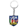 Llavero de la Serie de Fútbol de la Copa Mundial 2026 en Stock Transfronterizo Accesorios DIY Colgante Decorativo Personalizado de Goma Suave PVC