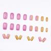 Simples Cor Sólida Comércio Exterior Novo Médio-longo Gradiente Aurora Nail Art Adesivos Nicho Sentido Avançado Puro Desejo Temperamento Usar Armadura