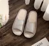 Novas Pantufas de Interior Quatro Estações Algodão e Linho Risca de Giz Casais Base de Espuma Casa Piso de Madeira Pantufas Atacado