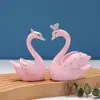 Decorações de Carro Criativas Grandes Cuidadosamente Selecionadas, Enfeites de Carro de Cisne Casal Desenho Animado, Decorações de Carro de Cisne Casal Romântico