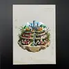 Pegatinas para cajas acrílicas planas en stock de diversas regiones del país, recuerdos de ciudades turísticas, regalos culturales y creativos, estilo personalizado, uso universal