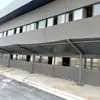 Estructura de membrana en forma de 7 cobertizo de estacionamiento parasol para bicicleta cobertizo de estacionamiento área de fábrica exterior estructura de membrana cobertizo para coche membrana tensada