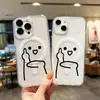 Diseño de Gesto de Dedo Medio Adecuado para Funda Magnética para Teléfono Apple 17 Promax iPhone 16 Transparente 16 Pro Funda Dura