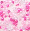 Pérolas Imitação de Furo Reto ABS 4-10mm Mesma Cor Contas Redondas Contas Soltas Acessórios para Pulseira Colar Artesanal DIY