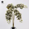 Venta Directa de Fábrica: Orquídea Phalaenopsis Artificial Pequeña, Flor Artificial, Color Otoñal Maillard, Decoración para el Hogar, Accesorios para Arreglos Florales