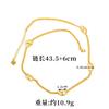 Collar de Flor de Oro de Arena Vietnamita para Mujer, Adornos Decorativos Falsos de Oro para Compromiso, Nueva Joyería de Estilo Chino de Oro de Imitación Que No Se Desvanece Fácilmente