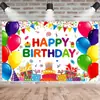 Tecido de Fundo para Aniversário Novo Transfronteiriço da Amazon Festa em Família Banner de Decoração Feliz Aniversário Bandeira Tecido para Pendurar