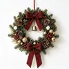 Nuevo corona de Navidad transfronteriza con bolas de Navidad, colgante de corona de Navidad, corona decorativa de gran venta transfronteriza para colgar en la puerta