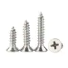 Accesorios para bisagras, tornillos avellanados, tornillos autorroscantes de alta resistencia de cabeza Phillips, M4 de cabeza plana, tornillos autorroscantes de punta afilada