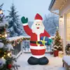 Em Estoque 199,8cm Papai Noel Segurando Saco de Presentes Inflável Iluminado por LED Modelo Europeu e Americano Decoração de Jardim Transfronteiriça