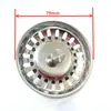 Embudo de desagüe para fregadero de cocina, tapón de rejilla de desagüe estilo antiguo, colador de pantalla de filtro de acero inoxidable para lavabo de verduras