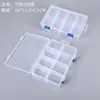 Caja Organizadora de Plástico Transparente Desmontable de 8 Compartimentos con Hebilla Doble Caja de PP para Joyería Tarjetas Herramientas de Ferretería Pastillas Caja Organizadora