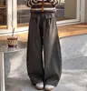 Camiseta de manga larga para niña, nuevo estilo otoño 2026, top corto a rayas para niñas mayores, conjunto de dos piezas de pantalones anchos para niños, moderno