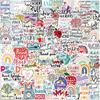 100 peças de popular Dia do Professor de Ação de Graças grafite adesivos decorativos bagagem notebook adesivos impermeáveis quente atacado