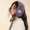 Bufanda Pequeña de Punto con Lunares Estilo Coreano para Mujer en Otoño e Invierno, Moderna y Versátil, con Cordones en la Punta y Protección para las Orejas, Orejeras Calientes de Doble Propósito, Venta al por Mayor