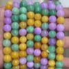 Xicui Piedra Natural de Alta Calidad Calcedonia Cuentas Redondas Pulsera DIY Accesorios de Joyería de Goma Componentes Semiacabados al por Mayor