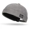 Gorra de Pana Transfronteriza para Propietario Sombrero de Otoño e Invierno para Hombre Estilo Japonés Color Sólido de Moda Hip-Hop Gorra Melón Nicho Simple Sombrero Tang
