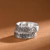 Nuevo y dominante anillo de moda de loto estilo nacional 2024 para hombres y mujeres personalidad retro nicho relieve joyería de moda