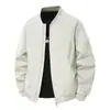 Jaqueta curta masculina com gola de baseball 2026 moda primavera casual versátil casaco masculino primavera e outono top liso