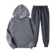 Conjunto de sudadera para mujer talla europea para primavera e invierno 2026, forro polar, estilo coreano, sudadera deportiva casual holgada y pantalón de chándal conjunto de 2 piezas