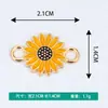 Accesorios DIY de Joyería Creativa Nuevo Colgante de Flor Doble Colgante Patrón de Flor Goteo de Aceite Collar Pulsera Colgante Fabricante Venta al por Mayor
