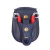 Bolsa de tirachinas para exteriores con bola de acero integrada, bolsa de cuero negro y marrón, duradera, sin deformación, estuche de cuero boutique, riñonera deportiva, juguete