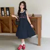 Vestido de Verano para Niñas 2026 Nuevo Estilo para Niñas Mayores, Vestido de Tirantes Elegante sin Mangas de Alta Gama, Vestido Casual para Niños