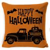 Nova Fronha de Almofada Halloween da Amazon Criativa Estampa de Abóbora Caveira Fronha Capa de Almofada Linho Carro