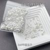 Caramelo de roca mixto fondo puntiagudo Diamante Blanco hielo transparente fondo puntiagudo blanco transparente uña de hada diamante joyería de uñas nupciales pila Diamante color transparente