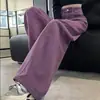Jeans Morados de Trabajo de Pierna Ancha para Mujer, Nuevo Estilo Otoño 2025, Pantalones Scimitar Sueltos Adelgazantes de Cintura Alta de Moda