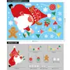 Adesivos Estáticos de Rena do Papai Noel Transfronteiriços Adesivos Decorativos de Desenho Animado para Janelas de Vidro de Shopping de Natal Pintura de Natal