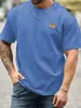 Jaqueta Masculina Casual Jacquard de Malha Manga Curta Tamanho Grande Novo Verão 2025