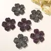 Pinza para el pelo hecha a mano DIY de flor de cinco pétalos con diamantes de imitación, estilo coreano, decoración para zapatos, broche, accesorio para la ropa