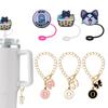 Serie Xiao Mao tapa de pajita stanley traje de cadena de 26 letras etsystanley accesorios para taza con cadena taza succión