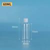 Botella Transparente con Tapa Abatible Botella Exprimible Cosméticos Emulsión Viaje Sub-embalaje Botella de Plástico PET Tapa Abatible Botella Pequeña Transparente