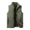 Nuevo Chaleco Grueso Forrado de Polar con Cuello Alto Talla Grande Otoño Cálido Ropa de Abrigo para Hombre Casual Temporada de Otoño e Invierno Logo Impreso