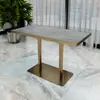 Mobiliario de Restaurante Mesa de Comedor de Pizarra Personalizada para Restaurante Occidental Sofá de Cabina Semicircular de Acero Inoxidable Combinación Mesas y Sillas Comerciales para Restaurante