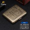 Nuevo Paquete de 20 Flores Condensadas Bronce Caja de Cigarrillos de Metal Imitación Cobre Tapa Abatible Caja de Regalo Grabada y Tallada Resistente a la Presión y al Polvo Caja de Cigarrillos