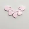 Colgante en Forma de Corazón, Encanto de Dibujos Animados Coloridos Pintado, Material DIY para Cadena de Teléfono, Accesorios de Joyería, Componentes de Aleación, Collar