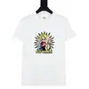 Camiseta de Manga Corta de Algodón Estilo Pareja Moda Callejera Americana Marca Graffiti Divertido Letras Clásicas Estampadas Versión Alta Transfronteriza