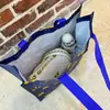 Bolsa Tejida de Gran Capacidad de Dibujos Animados, Bolso Bandolera Portátil y Resistente, Bolsa de Compras para Supermercado, Bolsa Ecológica, Bolsa de Regalo, Tamaño Pequeño