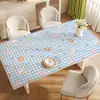 Mantel individual para mesa de comedor estilo crema, sensación de lujo ligero y alta gama, impermeable y a prueba de aceite, mantel sin lavado, mantel individual rectangular fresco y simple para mesa de café