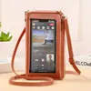 Atacado do Fabricante Bolsa de Celular com Tela Sensível ao Toque para Mulheres, Bolsa de Ombro Multifuncional Antifurto Cross-Body, Bolsa Versátil Transparente para Celular, Bolsa de Mão