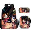 Mochila Escolar de Dibujos Animados de Pueblo Grotesco de Gravity Falls Transfronteriza, Mochila de Estudiante, Bolso de Mano, Juego de Tres Piezas