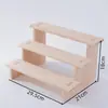 Estante para Pulseras de Madera Maciza, Estante de Exhibición para Cosméticos, Estante Escalera para Pulseras de Cuentas de Buda, Adornos de Almacenamiento para Muñecas Hechos a Mano, Exhibición de Pasadores