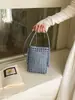 Bolso Cuadrado Pequeño Tejido Hecho a Mano Estilo Francés de Verano, Bolso de Mano Hueco de Nicho, Bolso de Hombro y Cruzado Versátil para Mujer de Vacaciones